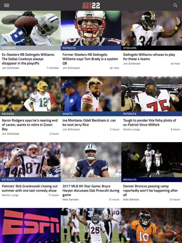 Скриншоты All 22 - NFL News iPad 