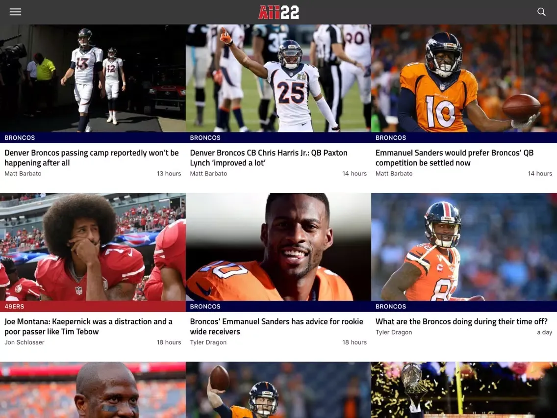 Скриншоты All 22 - NFL News iPad 