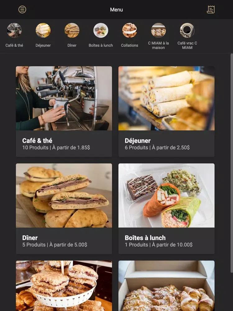 Ảnh chụp màn hình của C MIAM iPad 
