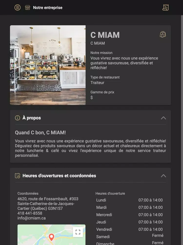 Ảnh chụp màn hình của C MIAM iPad 