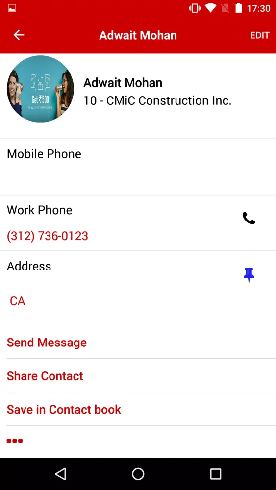 CMiC Contact Manager スクリーンショット