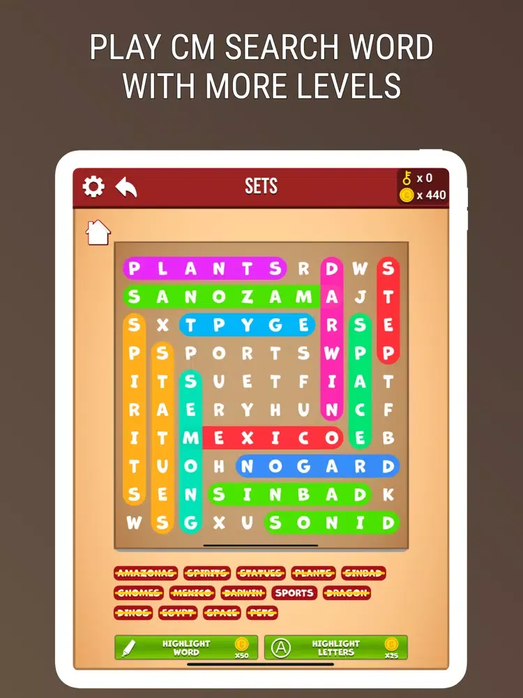 Capturas de pantalla de CM Link Word Master iPad 