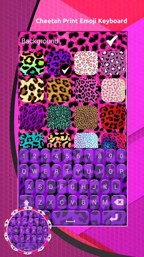 Capturas de tela do Cheetah Print Emoji Keyboard