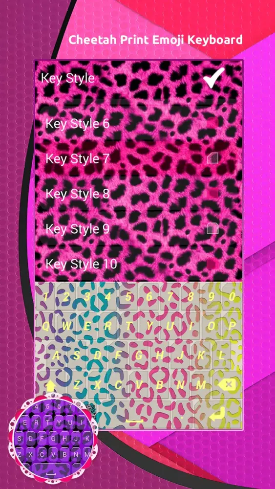Capturas de tela do Cheetah Print Emoji Keyboard
