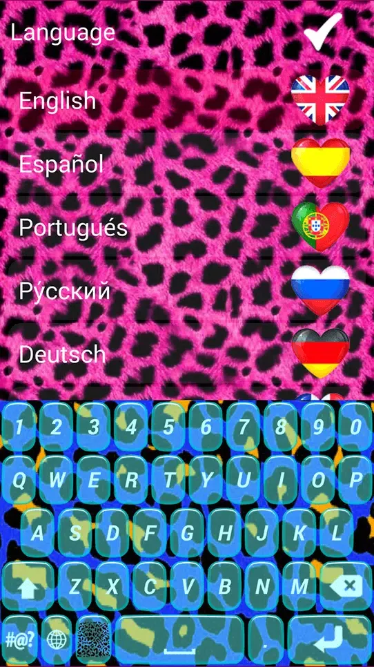 Capturas de tela do Cheetah Print Emoji Keyboard