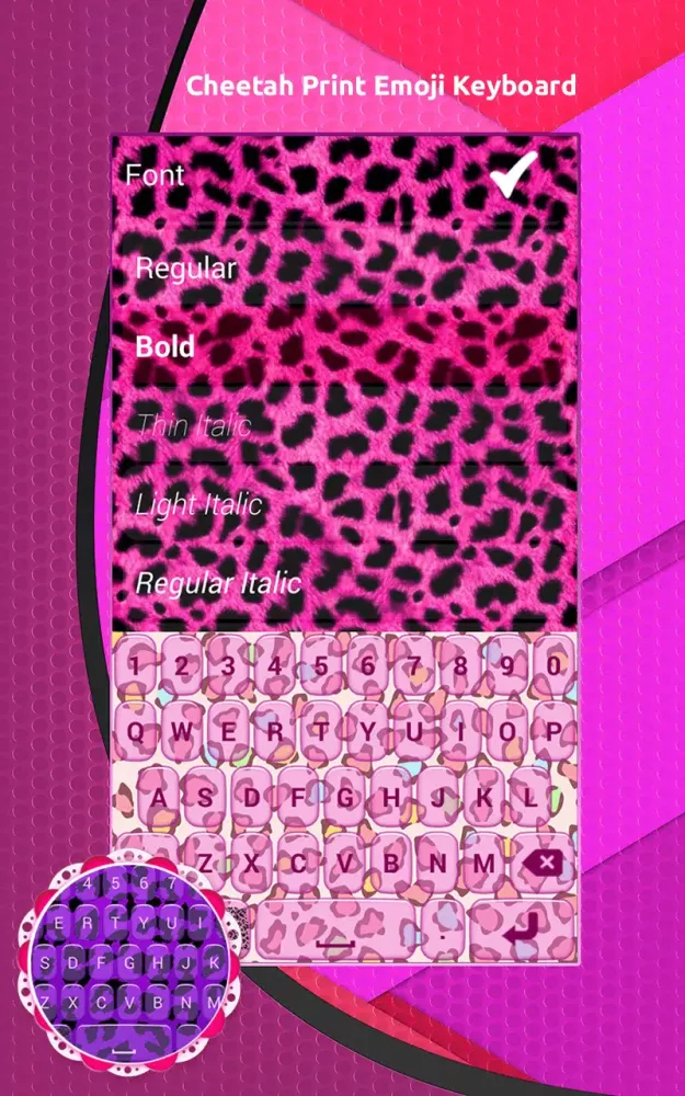 Capturas de tela do Cheetah Print Emoji Keyboard