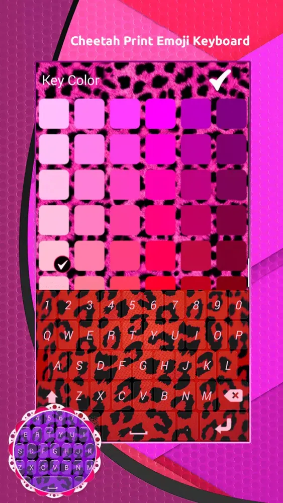 Capturas de tela do Cheetah Print Emoji Keyboard