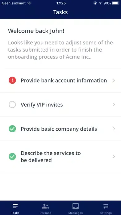Zrzuty ekranu CM KYC