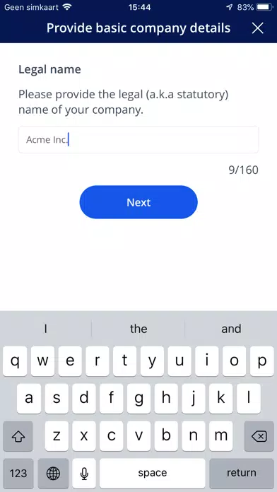 Ảnh chụp màn hình của CM KYC