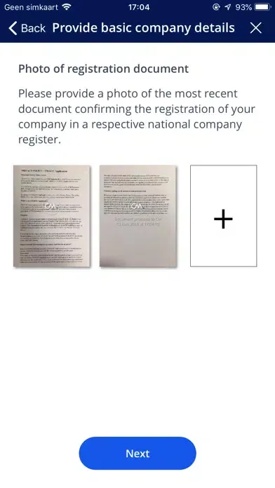 Zrzuty ekranu CM KYC