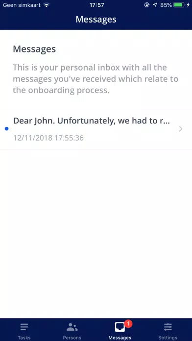 Ảnh chụp màn hình của CM KYC