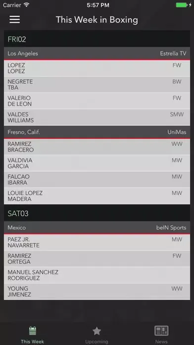 Скриншоты Uppercut - Upcoming Boxing Fight Schedule