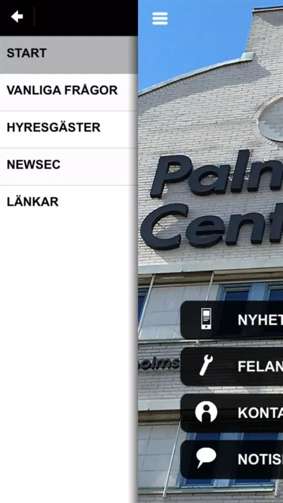 Tangkapan skrin Palmfelt Center