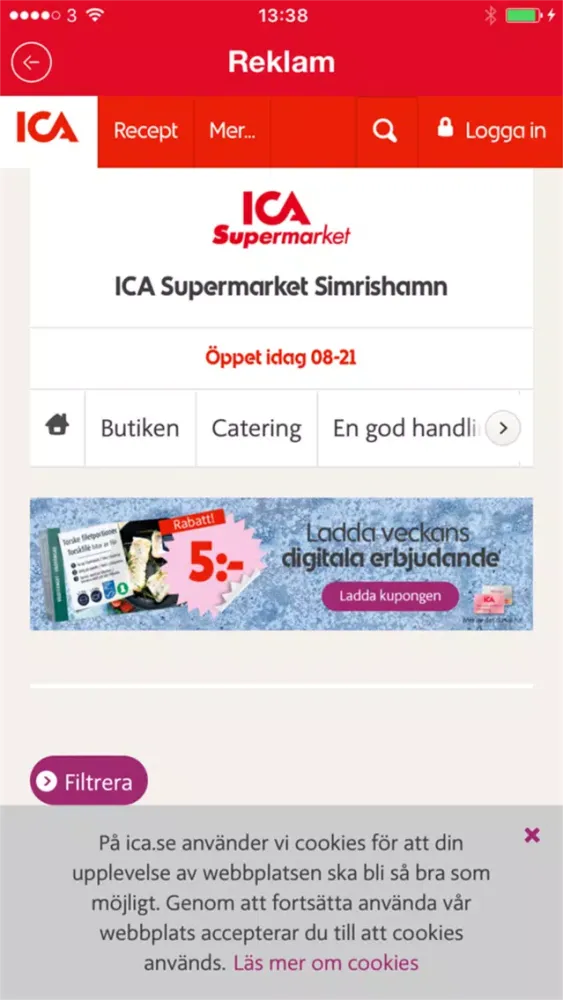ICA Supermarket Simrishamn Ekran Görüntüleri