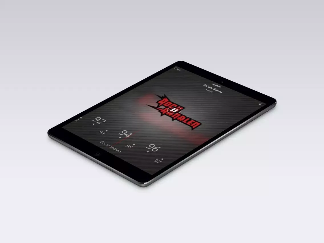 Ảnh chụp màn hình của JustRadio Mobile iPad 