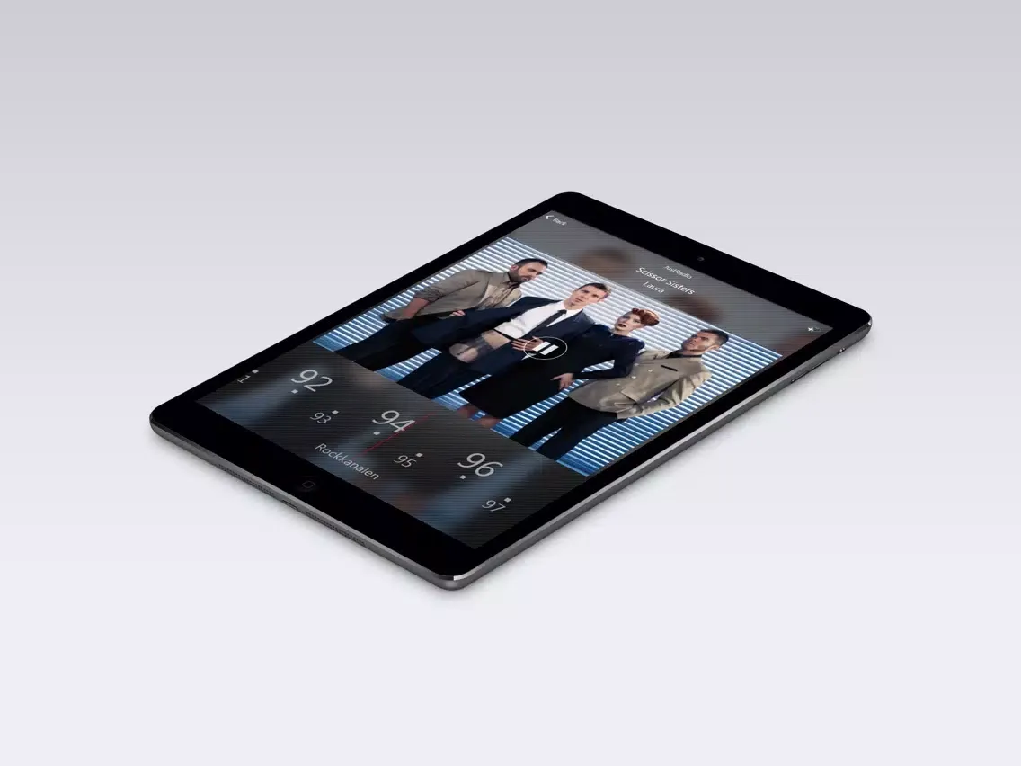 Ảnh chụp màn hình của JustRadio Mobile iPad 