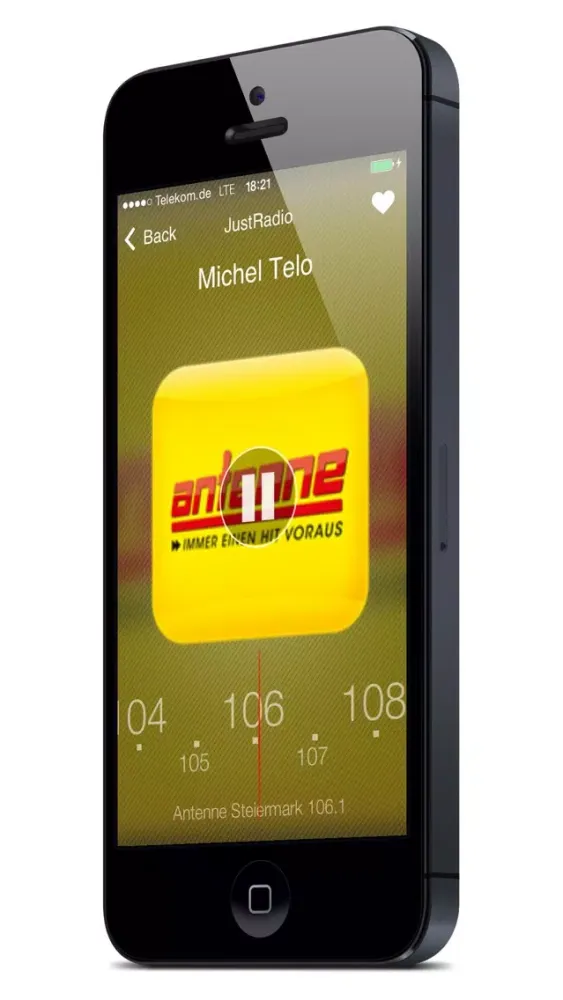 Ảnh chụp màn hình của JustRadio Mobile