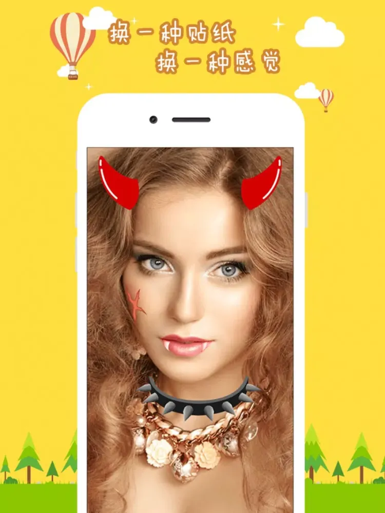 Face Sticker Camera Pro-Funny Photo Emoji Effects iPad  سکرین شاٹس