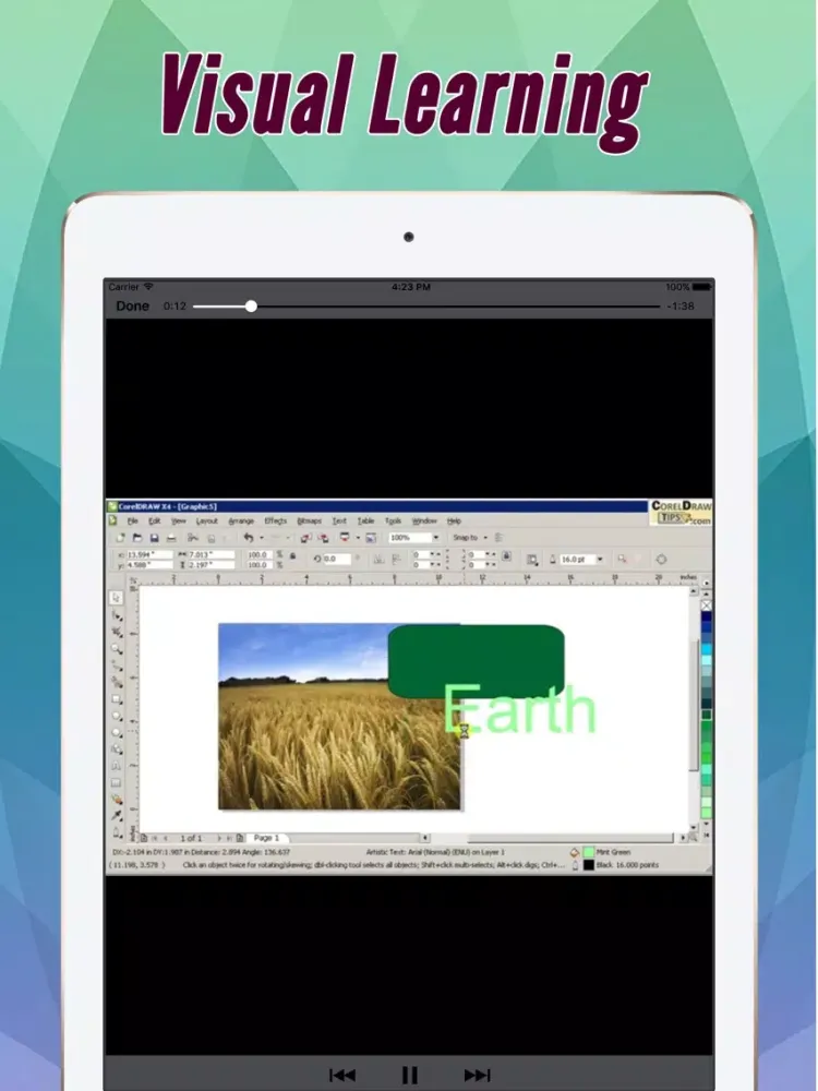 Videos Training & Tutorial For Coreldraw iPad Screenshots