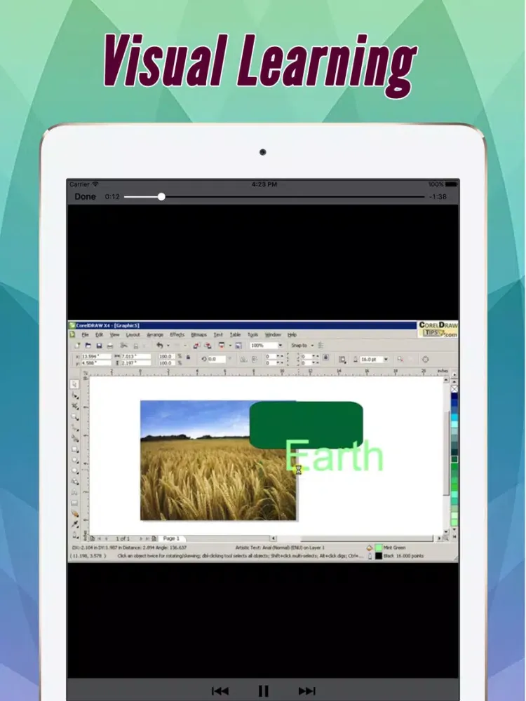 Captures d'écran de Videos Training & Tutorial For CorelDraw Pro iPad 