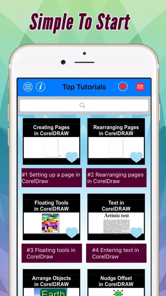 Captures d'écran de Videos Training & Tutorial For CorelDraw Pro