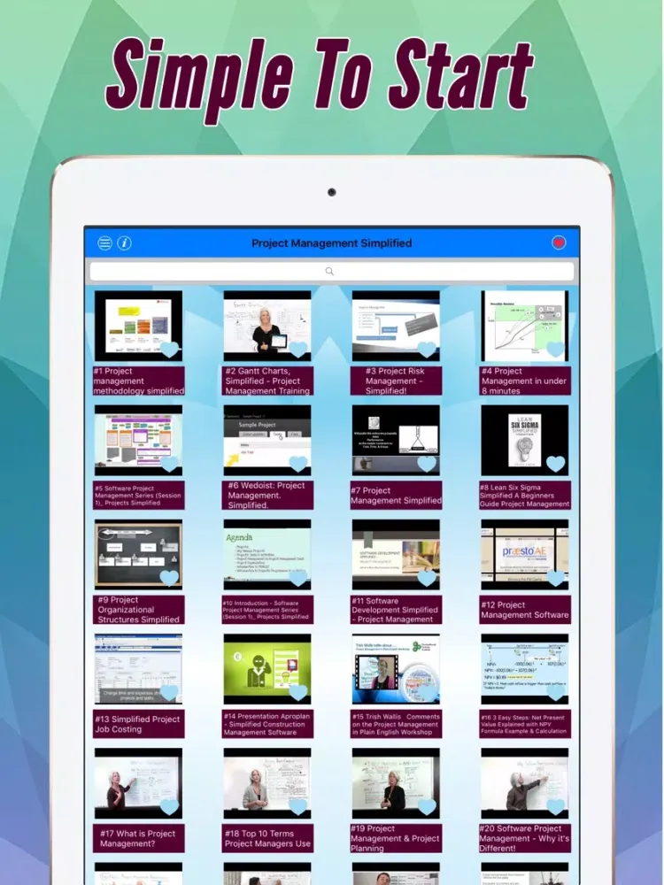 Video Training For Project Management Simplified iPad 应用截图
