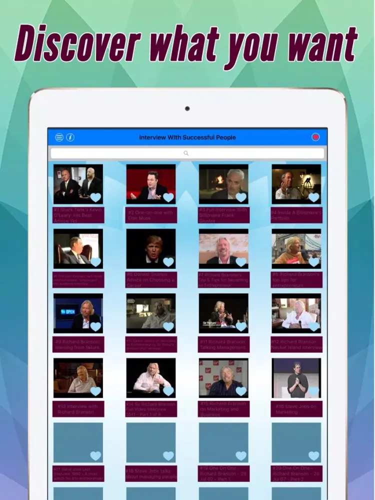 Tangkapan skrin Successful people: Biography, habit and more by videos iPad 