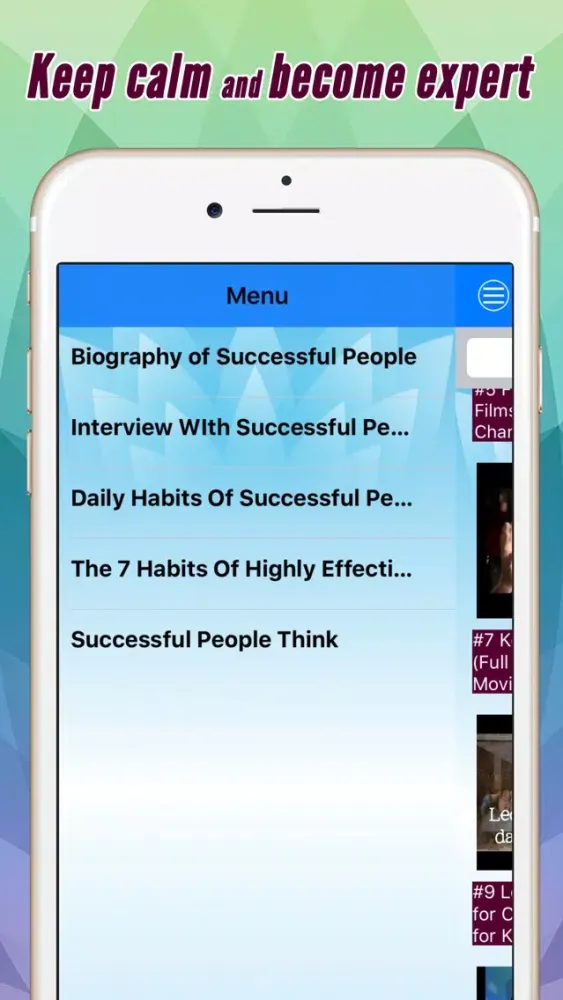 Tangkapan skrin Successful people: Biography, habit and more by videos