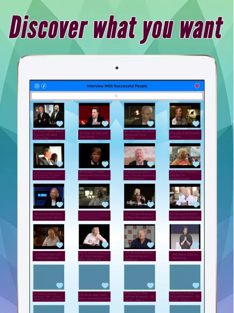 Successful people: Biography, habit and more by videos Pro iPad  Screenshots