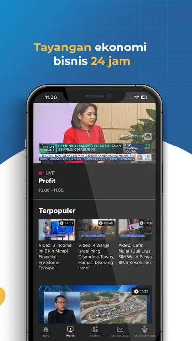 Captures d'écran de CNBC Indonesia - Market News