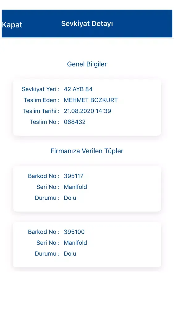 Tüp Takip Müşteri سکرین شاٹس