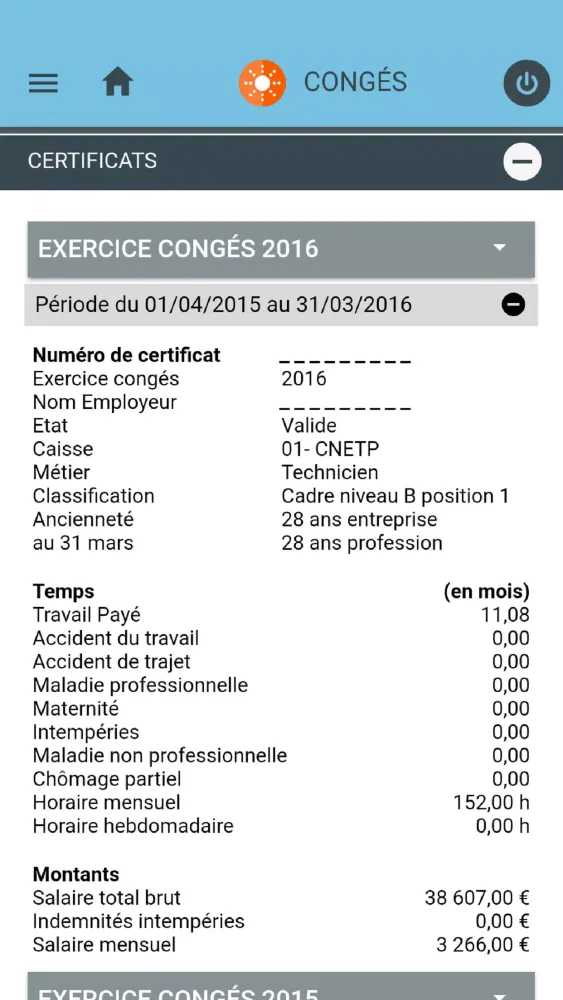 CNETP Salarié Screenshots