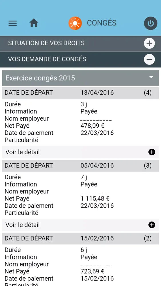 CNETP Salarié Screenshots