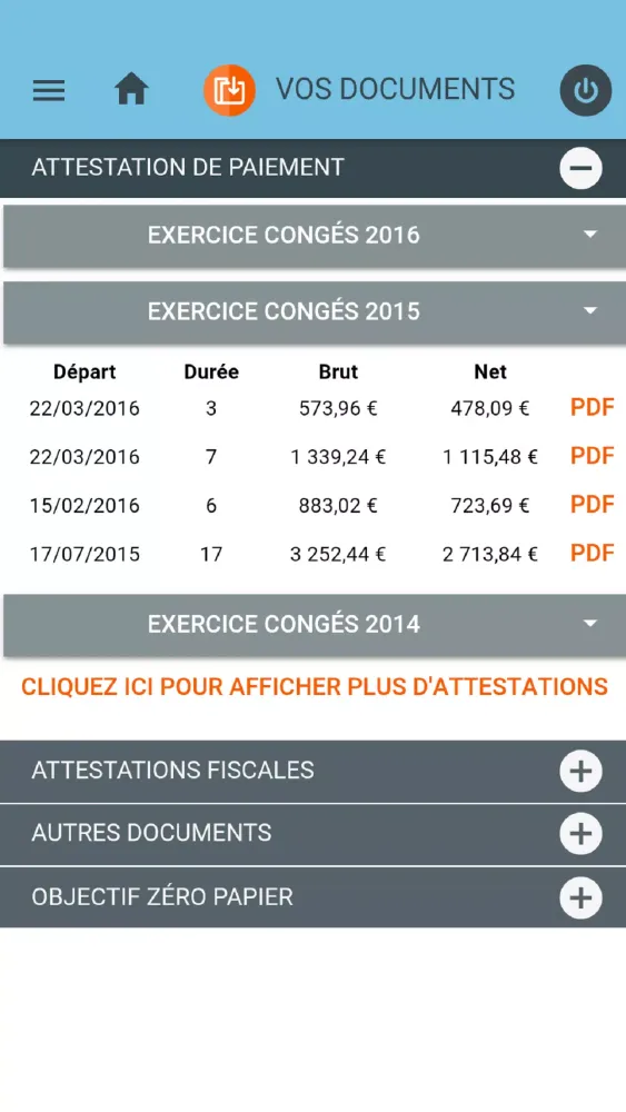 CNETP Salarié Screenshots