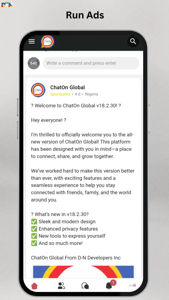 ภาพหน้าจอของ ChatOn Global