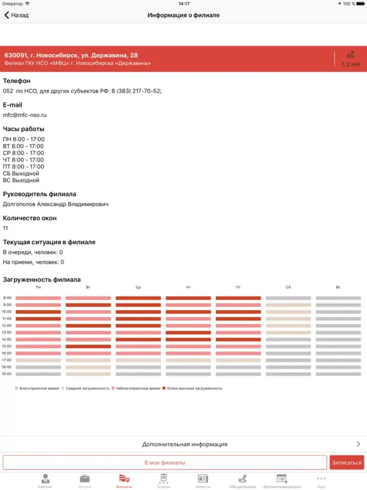 Capturas de tela do МФЦ Новосибирской области iPad 