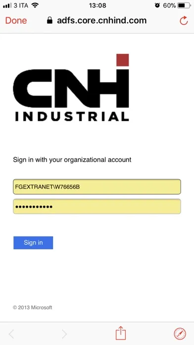Ảnh chụp màn hình của CNH Industrial VendorTooling
