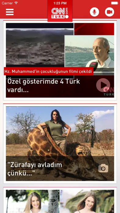 Tangkapan layar CNN Türk for iPhone