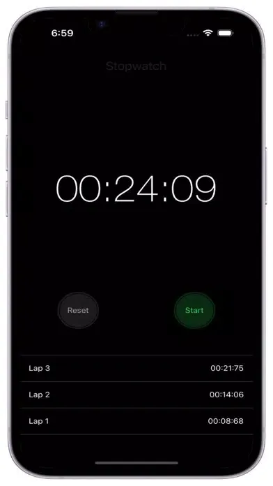 Captures d'écran de CNStopwatch