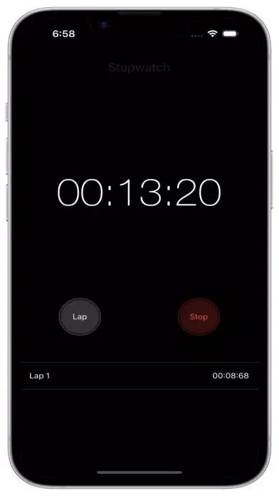 Captures d'écran de CNStopwatch
