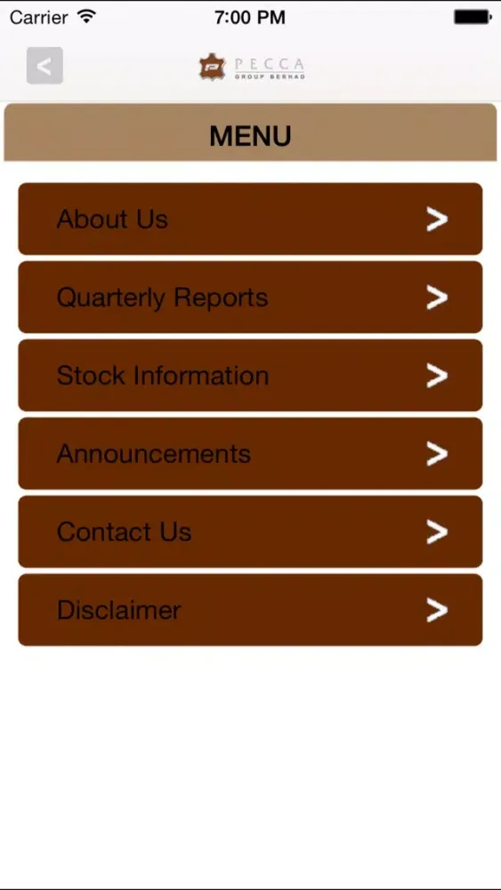 Pecca Group Investor Relations應用截圖