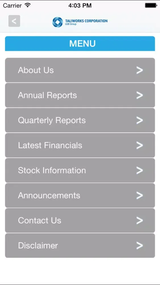 Taliworks Investor Relations Screenshots