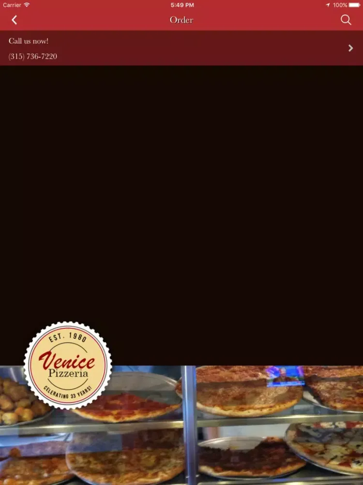 Venice Pizzeria iPad 应用截图