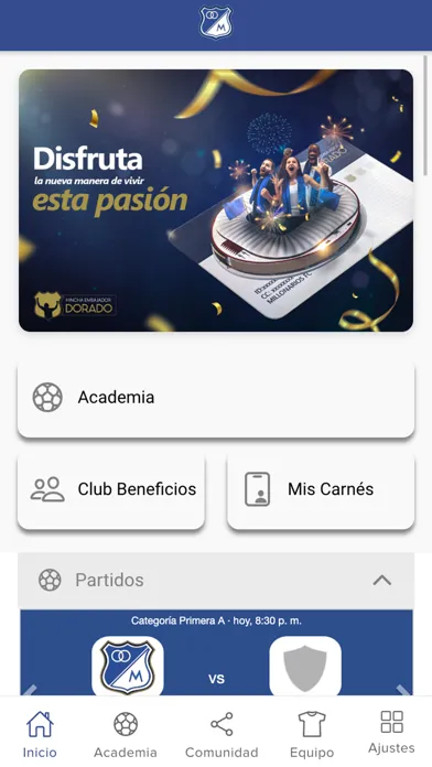 Capturas de tela do Millonarios