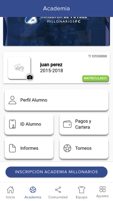 Capturas de tela do Millonarios