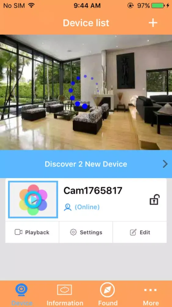 Tangkapan skrin OKISA WIFI CAM