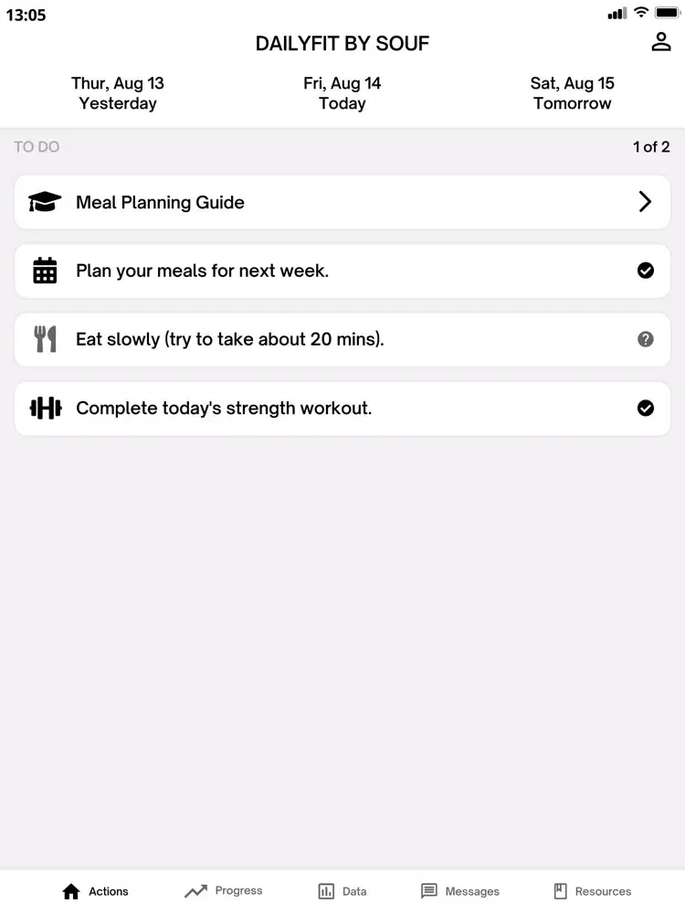 DAILYFIT BY SOUF iPad  স্ক্রিনশট