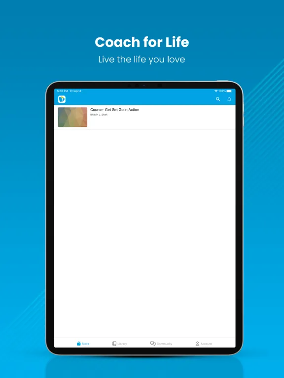 Tangkapan layar CoachForLife iPad 