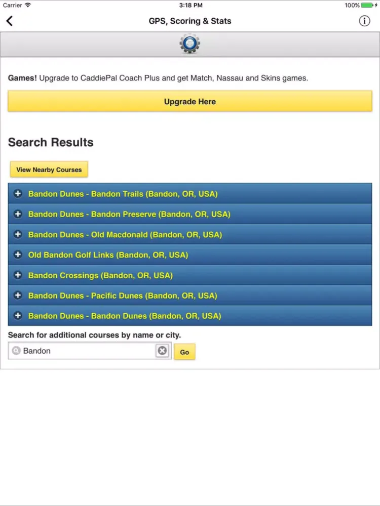 CaddiePal Coach iPad  سکرین شاٹس