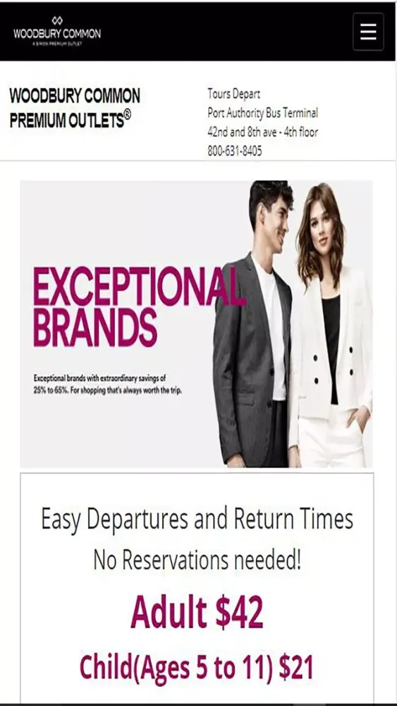 Tangkapan layar WoodburyCommon Premium Outlets